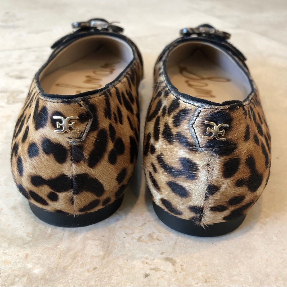 2xHP Sam Edelman Leopard Print Pointed Toe Flats - Picture 5 of 7